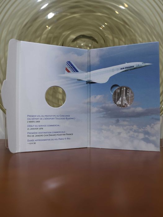 França Moeda 10 € Prata - 2026 - 50º Aniversário – Primeiro Voo Comercial do Concorde