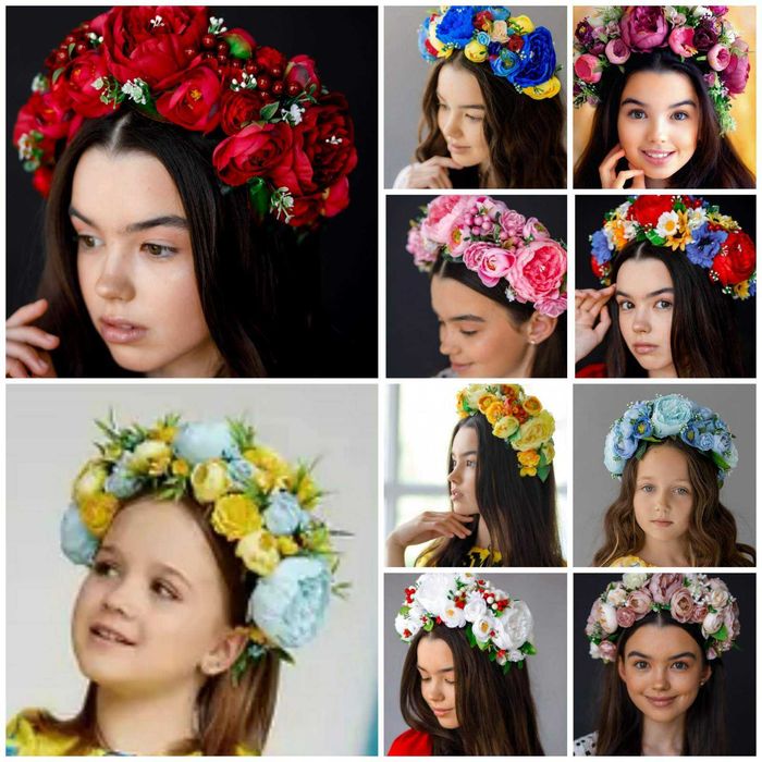 Українські віночки . Обручі на голову . Обідки