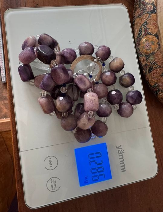 Colar ametista e cristal