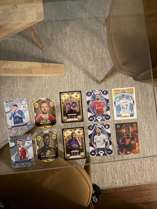 Lote cartas Topps UEFA Champions League incluindo Lamine Yamal