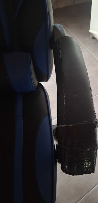 Cadeira apoio para pés Preto+Azul