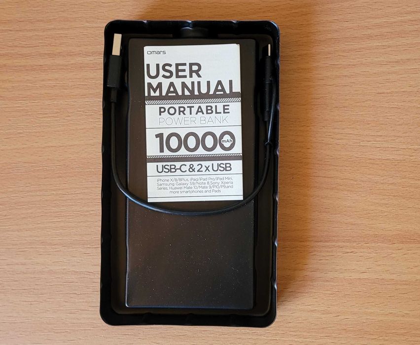 Omars SlimPack Power Bank 10000mAh – Przenośna Ładowarka Ultra Slim