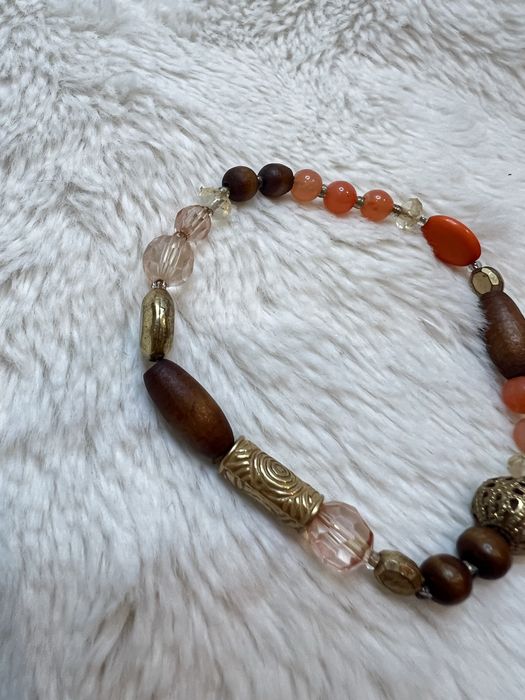 Bransoletka drewniane koraliki casual boho etno modna casual 12