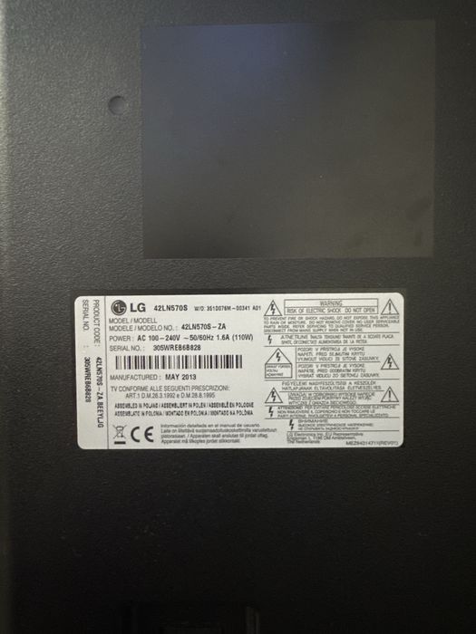 телевізор lg “42 дюйми» 2013 р.