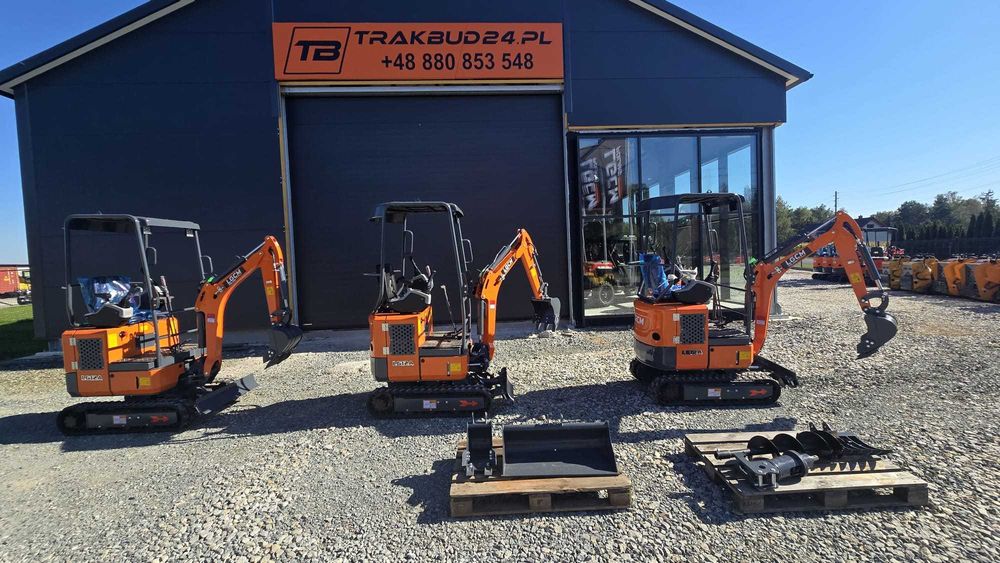 Minikoparka LGCM LG12A 1.1T 3x Łyżki [KUBOTA 3 Cylindry] | GWARANCJI [wacker, jcb, bobcat, kubota, yanmar, cat]