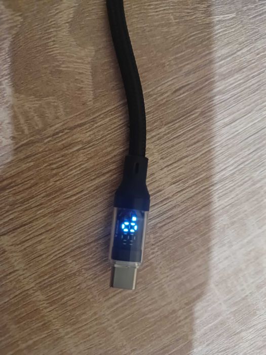 Зарядка телефону ,кабель type c з дисплеєм, зарядка в прикурювач.