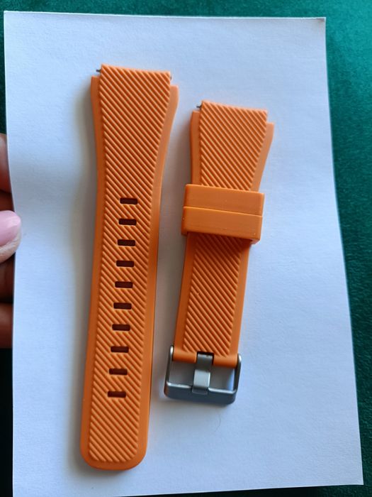 Pomarańczowy silikonowy pasek do zegarka 22 mm  uniwersalny