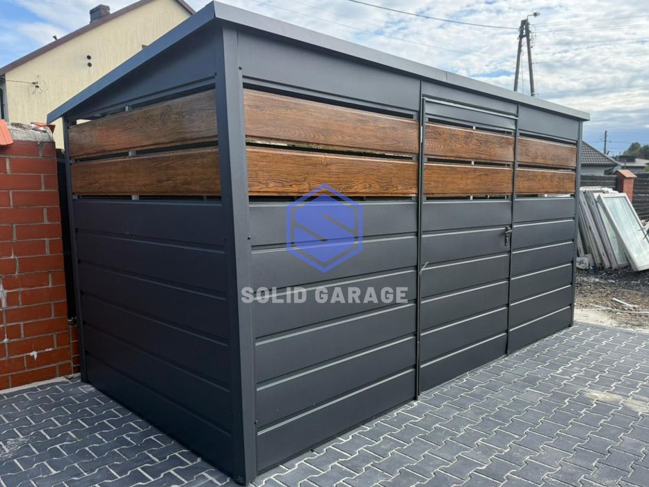 Domek narzędziowy 4x2m wiata śmietnikowa kojec garaż blaszany