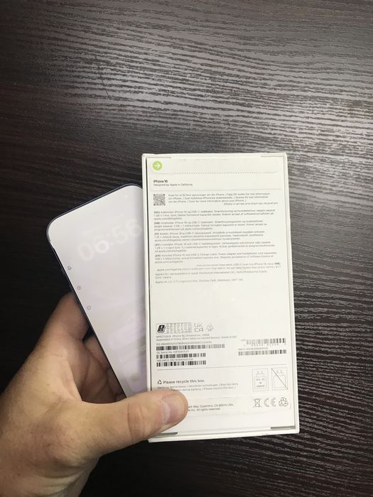 Apple iphone 16 128Gb Ultramarine (Blue) Физ сим New