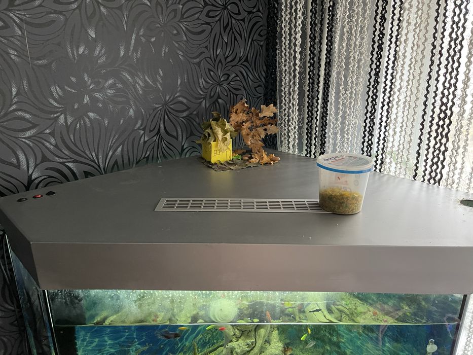 Продам аквариум на 500 литров угловой с тумбой