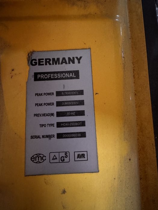 agregat prądotwórczy 6700W  Hangen HA 8500 6,7kW