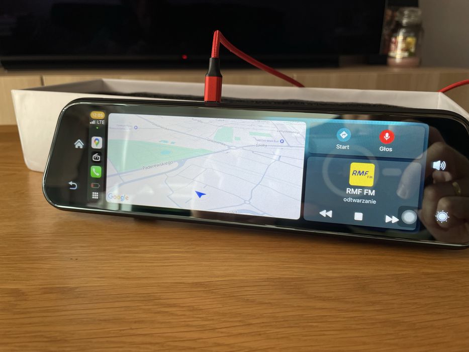 Wideorejestrator 4K lusterko Android auto/ CarPlay kamera/Yanosik