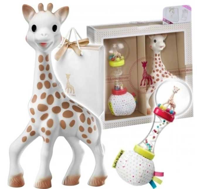 Gryzak ortodontyczny, z grzechotką Sophie La Girafe plastik beżowy