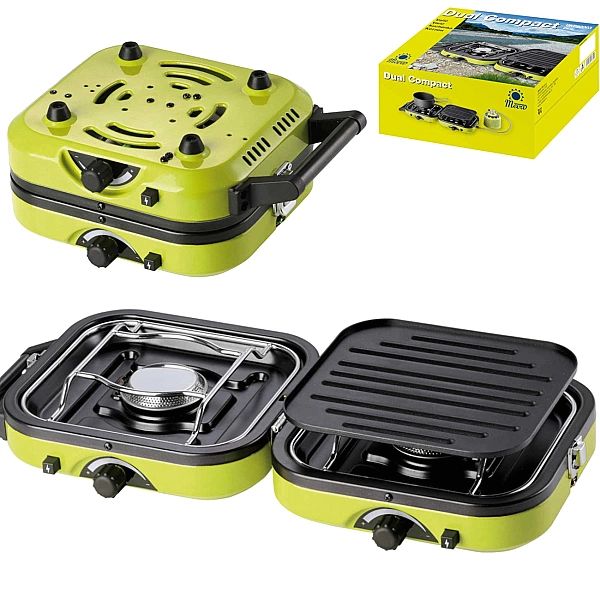 Kuchenka turystyczna na kemping podwójna DUAL COMPACT + GRILL