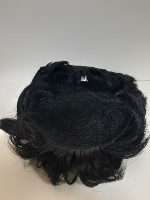 Peruka gęsta czarna Nowa