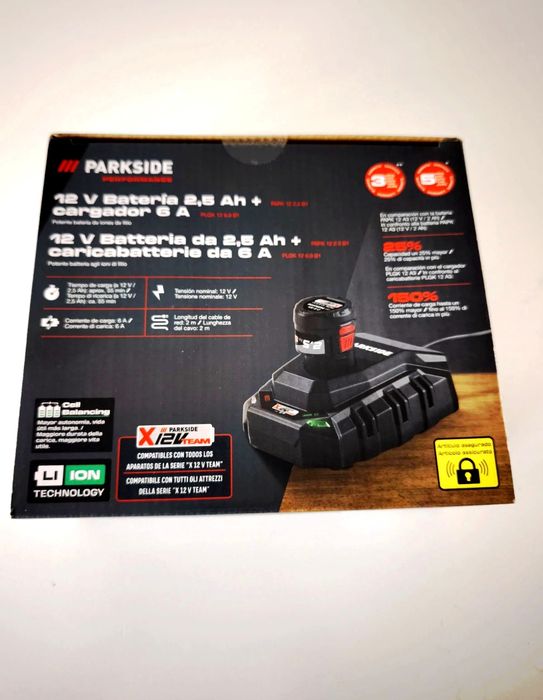 Carregador Rápido Duplo 4.5Ah 12V Parkside