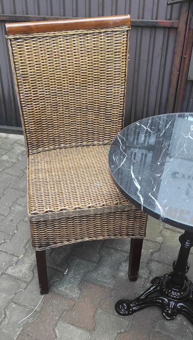 Komplet zestaw mebli ogrodowych mosiężny stół marmur