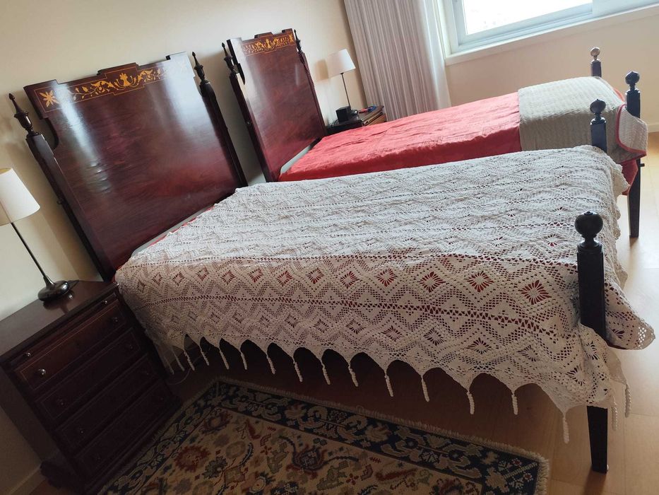 Colcha croché feita a mão antiga