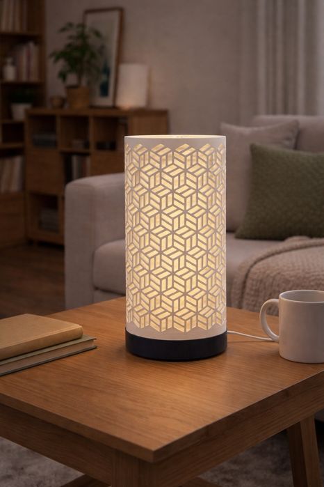 Candeeiro de Mesa LED – Luz Ambiente Quente – Personalizável – PLA Eco