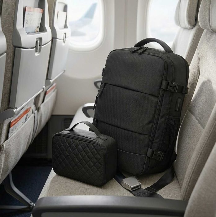 Plecak Do Samolotu 40x30x20 Wizzair Ryanair USB + GRATIS Kosmetyczka