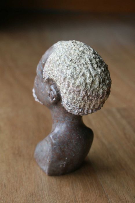 Arte africana – Escultura/busto em pedra-sabão - África do Sul