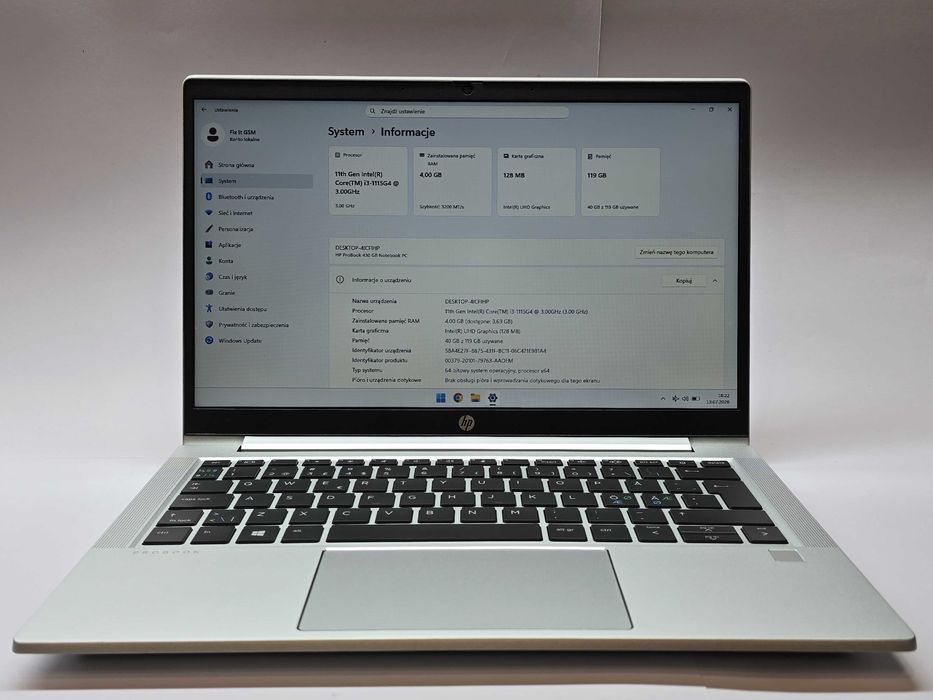 Laptop HP ProBook 430 G8 i3-1115G4 13" GWARANCJA!