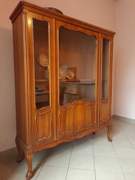 Biblioteczka/ witryna Ludwikowska- piękna, zadbana, stare meble