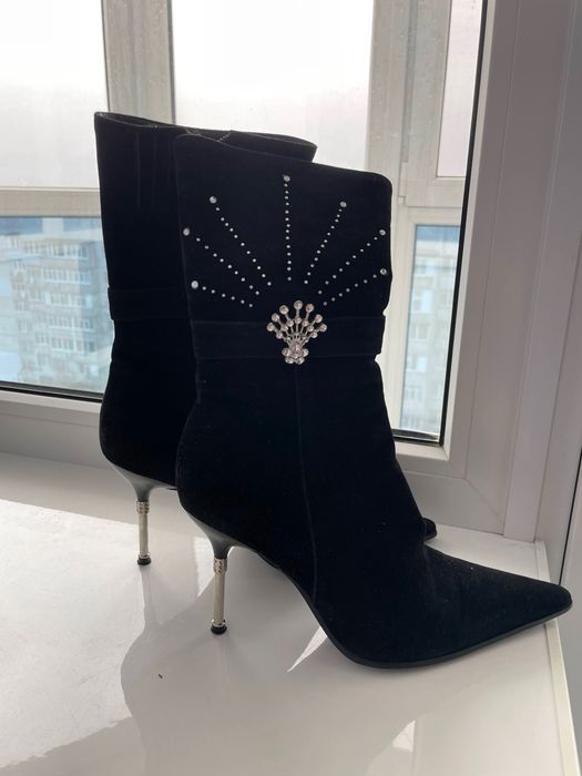 Сапоги замшевые