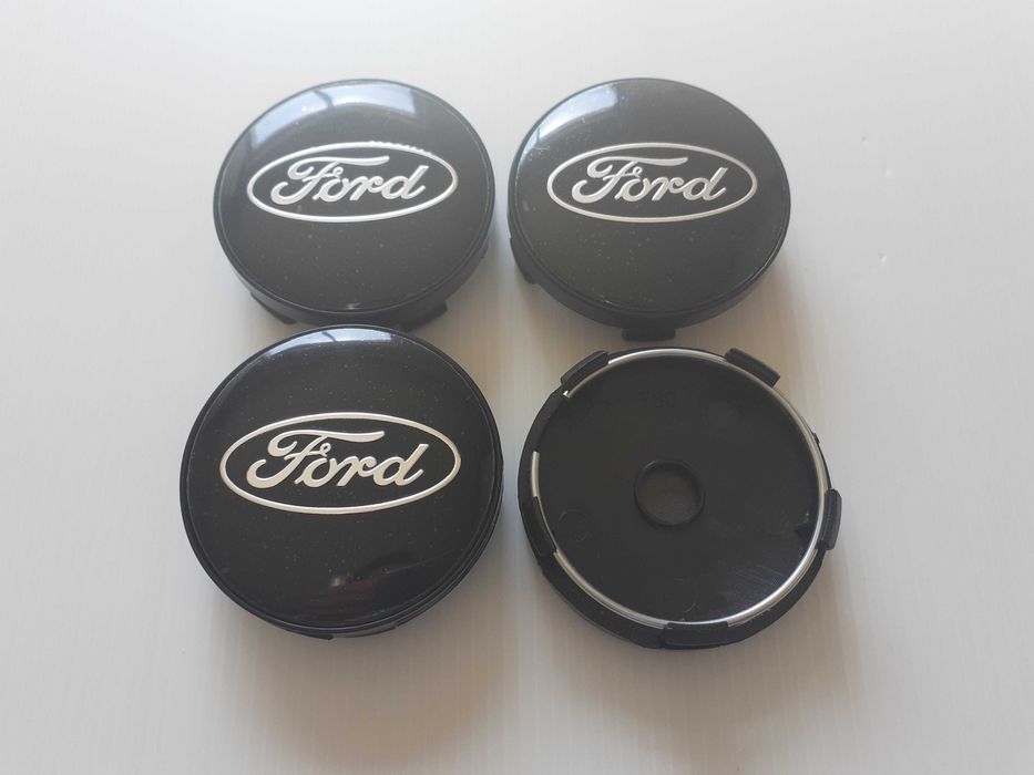 Centros/tampas de jante completos Ford com 54, 56, 60, 65 e 68 mm