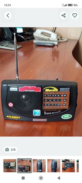 Радиоприемник Moratti, Tecsun R-303 с аккумулятором 18650.