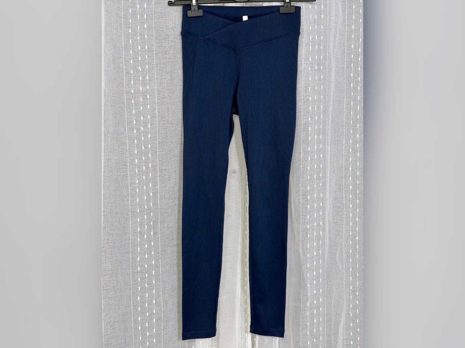 legginsy H&M granatowe dopasowane S 36