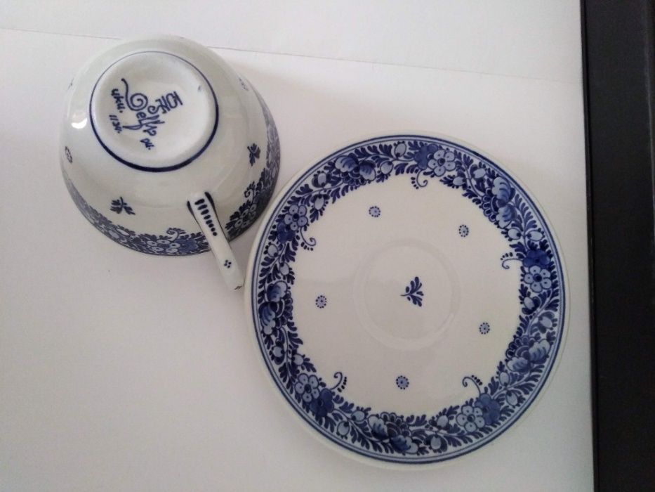 Chávena de chá e saleiro e pimenteiro DELFT _ NOVO