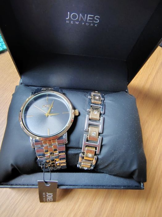 Zegarek męski bransoletka Jones New York bransoletka zestaw prezent