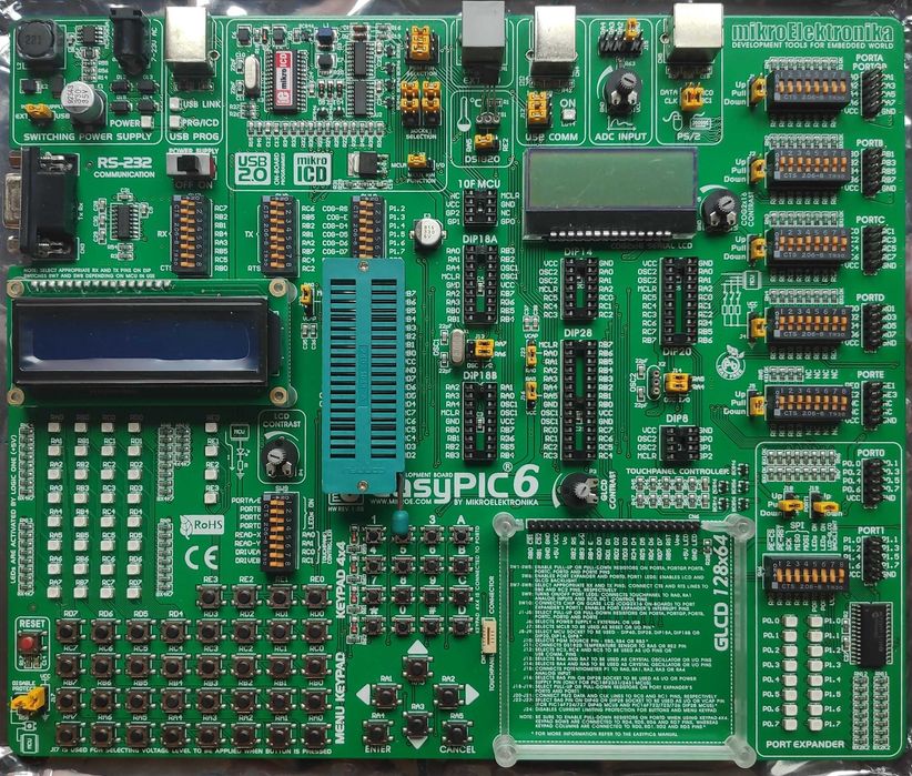 EasyPIC 6 Development System, TMIK003, Microchip64729625465473122