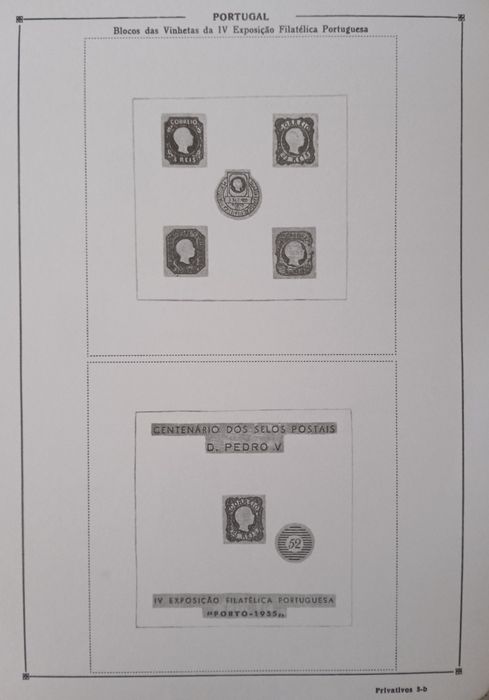 Conjunto de blocos de vinhetas da IV Exposição Filatélica Portuguesa