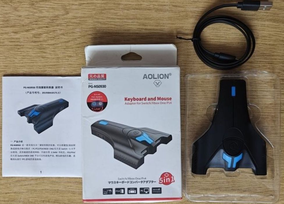 Адаптер Aolion для клавіатури та миші PS4(Pro/Slim)/Switch/Xbox One