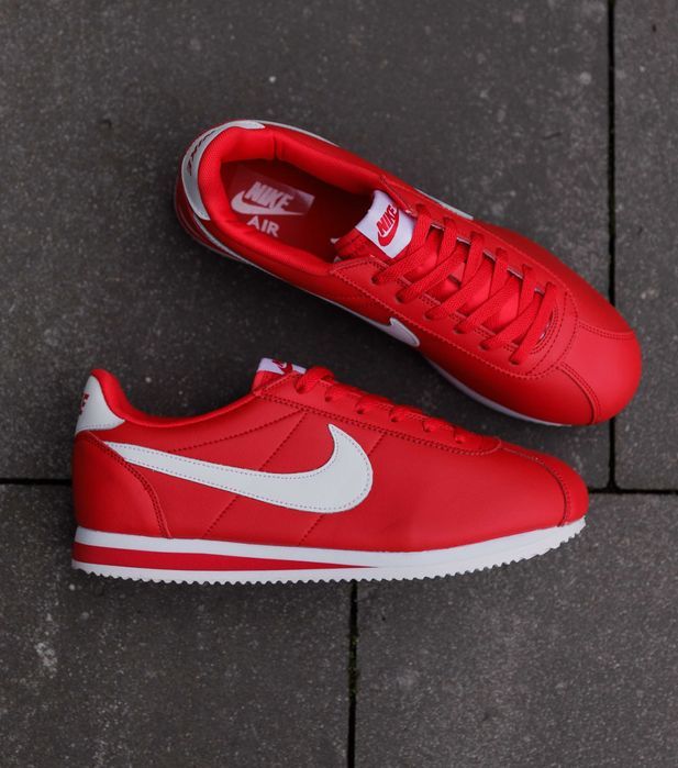 Кросівки Nike Cortez червоні шкіряні | кроссовки Nike Cortez