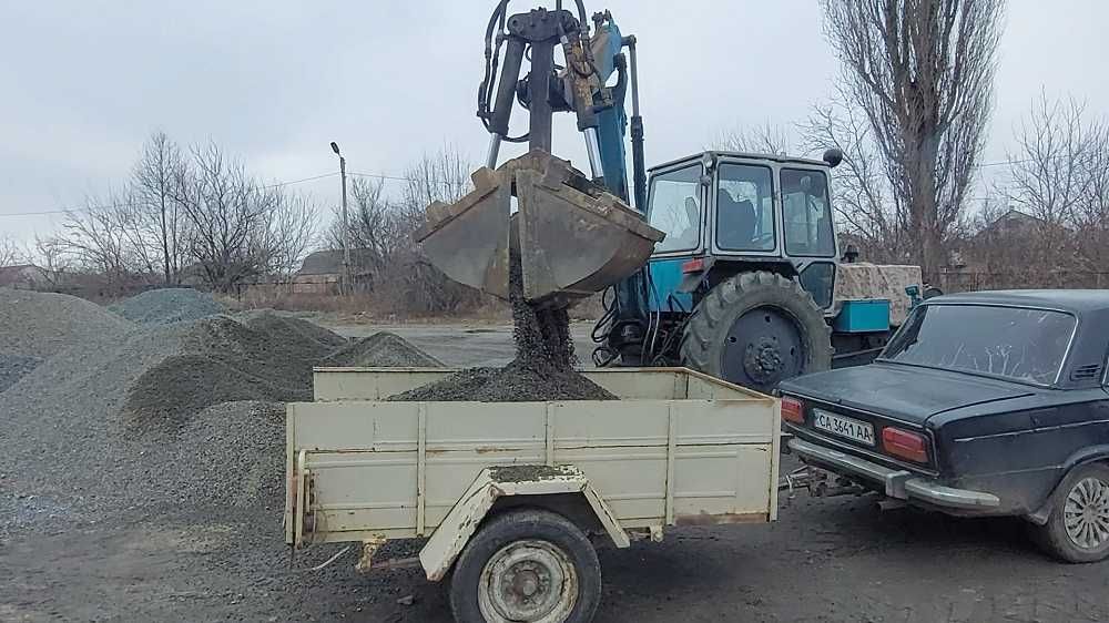 Щебінь, Відсів, Пісок,Пісок річковий , Камінь, Чорнозем
