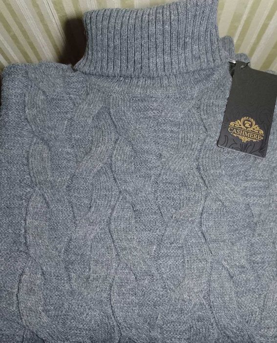 Мужской свитер с вязанным рисунком 46,50,52,56,58 ,60, 60/62  рр.