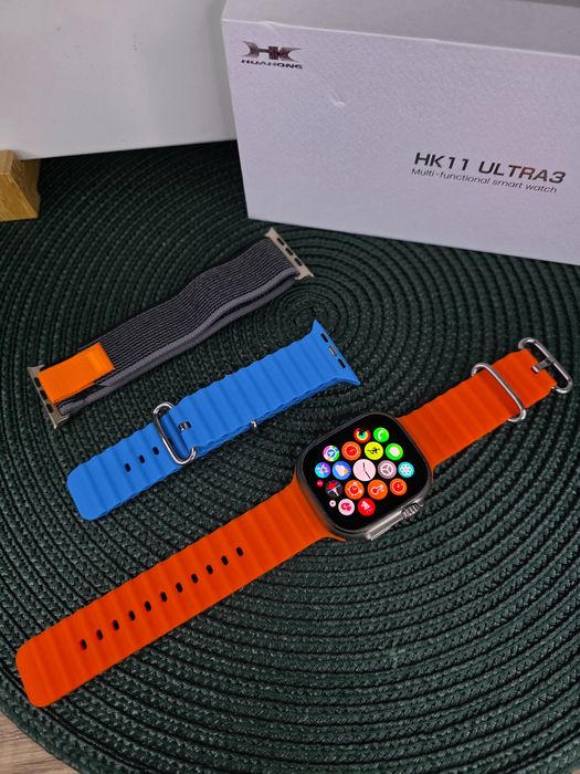 Smartwatch HK Ultra3 – AMOLED 2,12” • 2 paski • NOWY