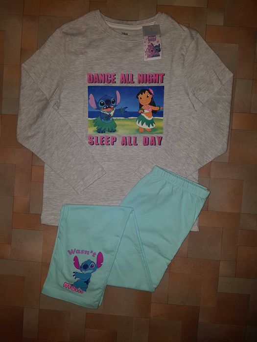 Пижама Disney Стич 9-10 лет 140 см, комплект котон Stitch кофта-штаны