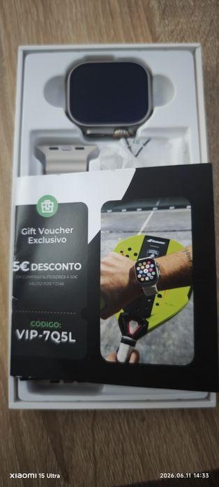 Smartwatch com tela Amoled, parecido com Apple wacth