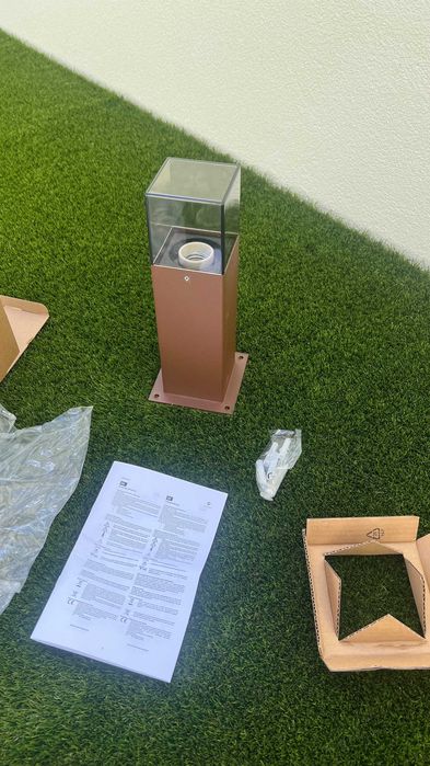 Candeeiro de pé exterior Qazqa Denmark IP44 (30cm, efeito ferrugem)