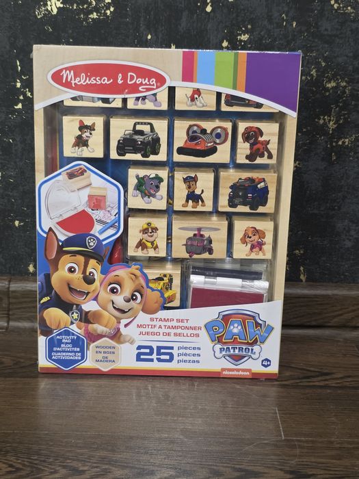 Psi patrol, zestaw drewnianychi pieczątek (PAW Patrol), 25 elementó