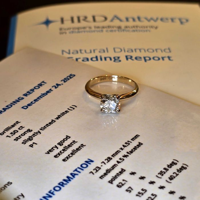 Pierścionek Diament Naturalny 1,5 CT HRD