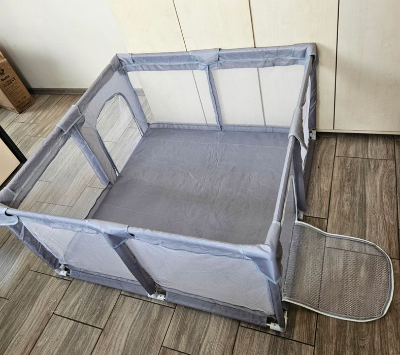 Nowy Bezpieczna strefa zabawy dla malucha – kojec materiałowy 120x120