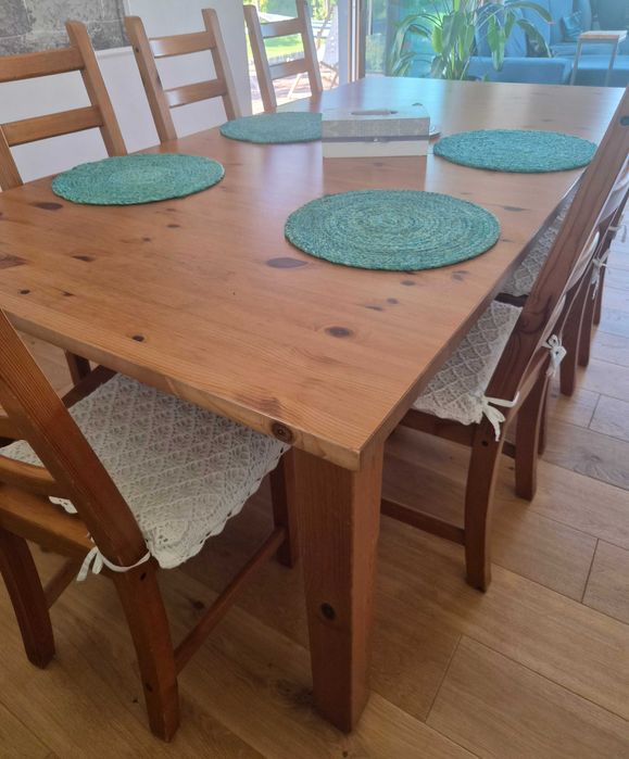 Sprzedam stół z 7 krzesłami IKEA