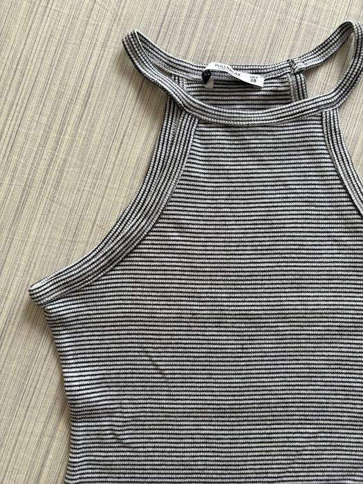 Body riscas preto e branco Pull&Bear