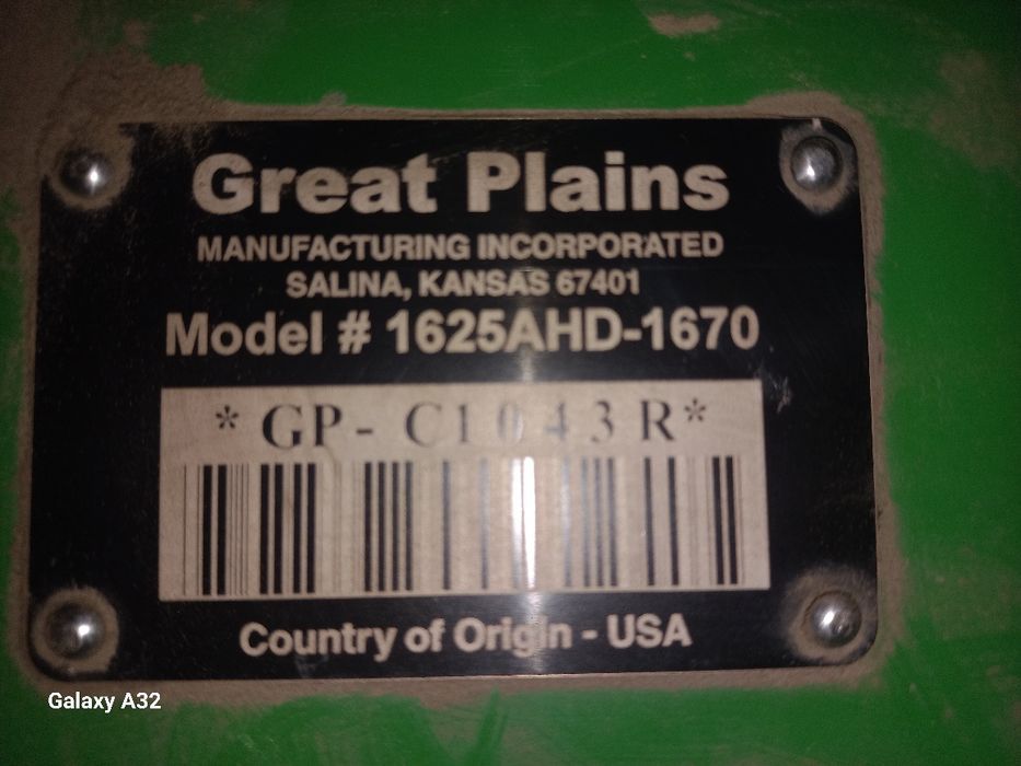 Зернова сівалка  просепна Greal Plain 1625 AHD 1670