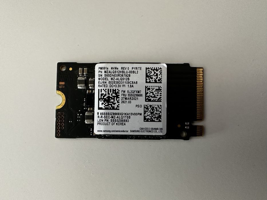 NVMe Samsung PM991a 512GB M.2